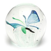 Small Paperweight - Butterfly Blue Glow 95279