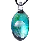 Jellyfish Pendant - Aqua Silver Glow 83103W