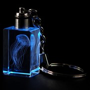 Crystal Keychain - Sea Nettle, Blue LED 51905B