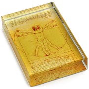 DeskPop Crystal Paperweight - Vitruvian Man 51104VIT