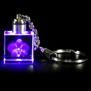 Crystal Keychain - Orchid Purple LED 51912ORC