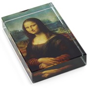 DeskPop Crystal Paperweight - Mona Lisa 51104ML