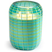 Glisten+Glass Grid Beehive, Mojito Blue - White Tea + Ginger 503007A-CL