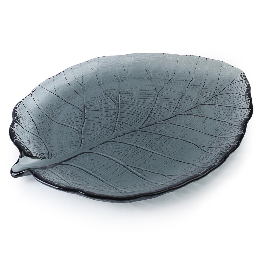 Small Leaf Plate - Smoky Grey 503011B