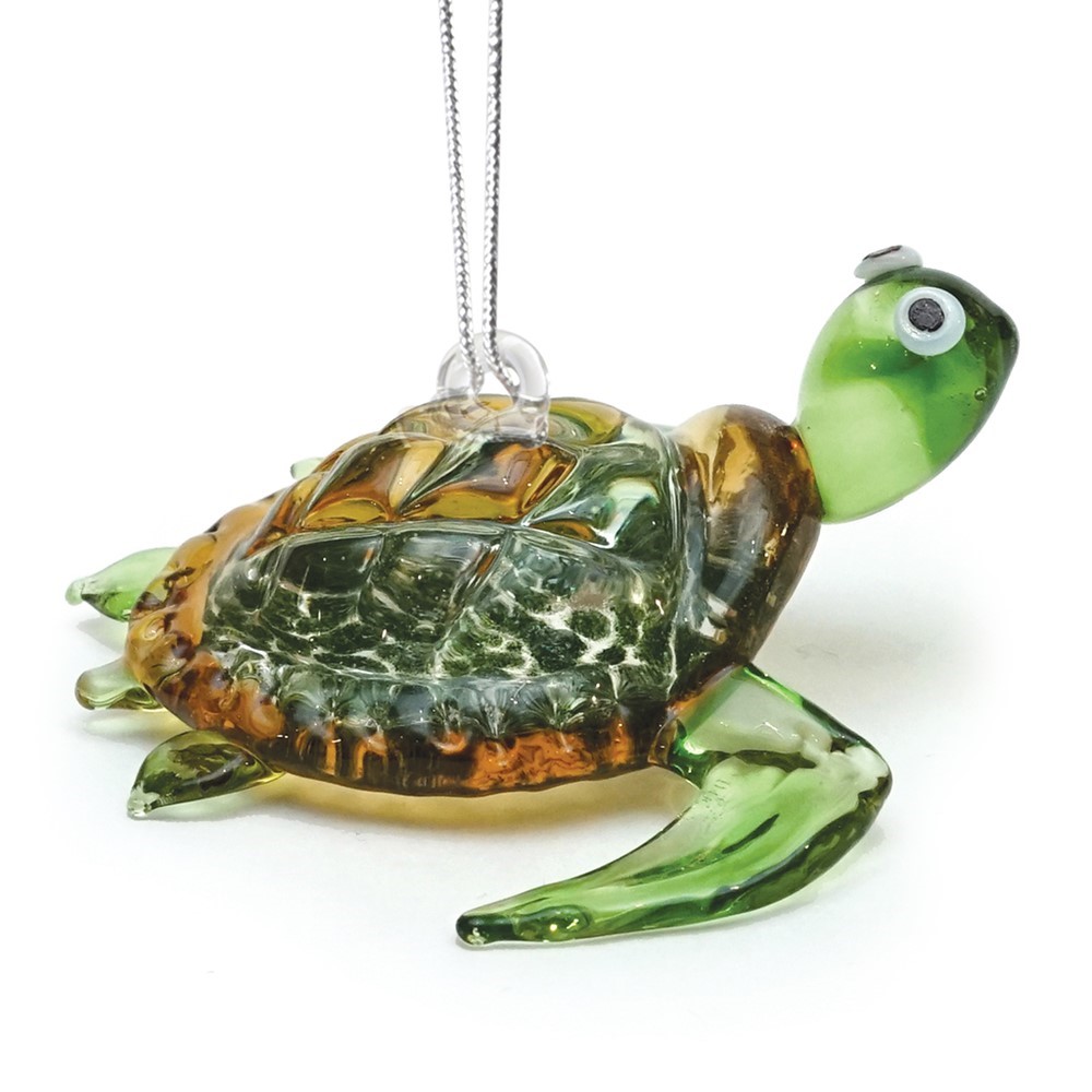 Glassdelights Ornament Baby Sea Turtle - Green 26888G