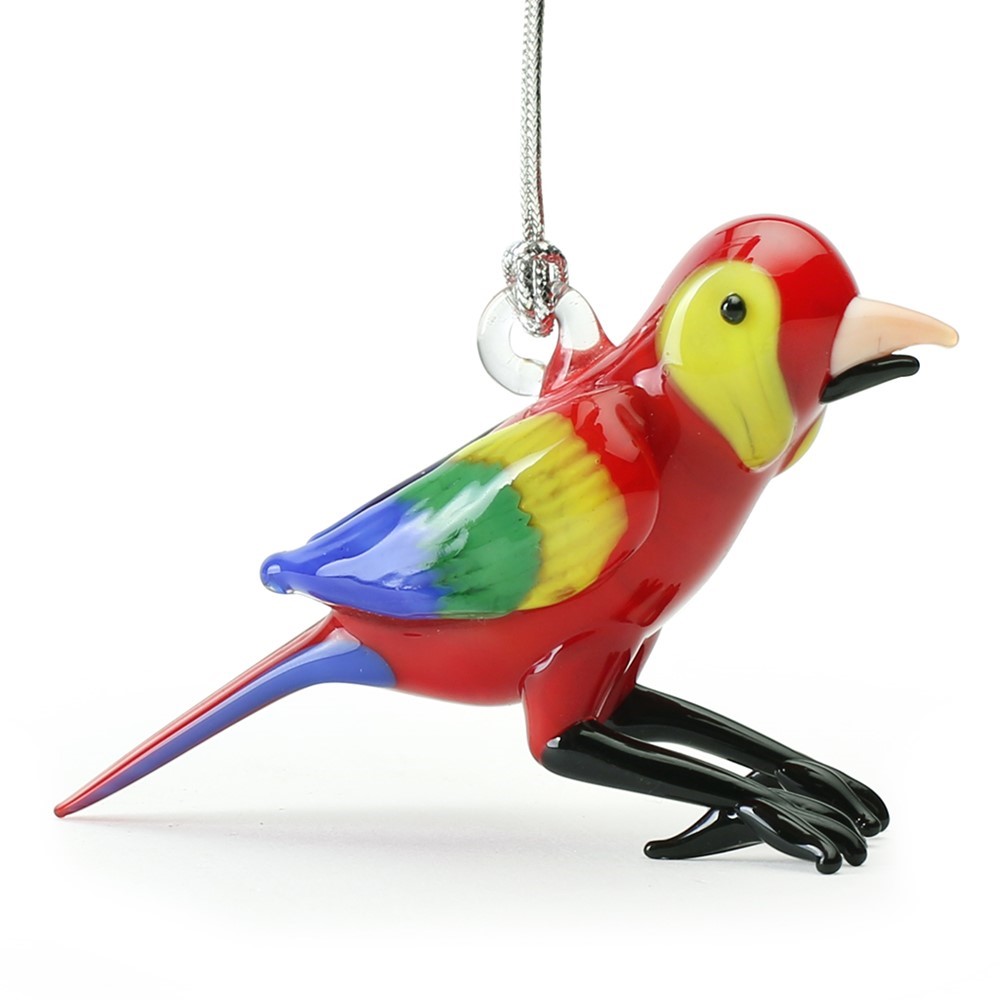 Glassdelights Ornament Scarlet Macaw 26911