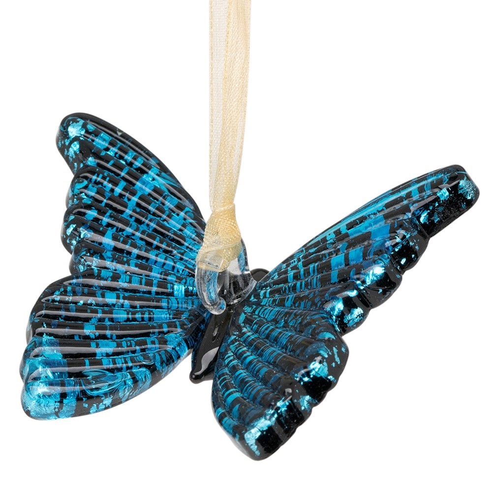 Glassdelights Ornament - Blue Butterfly 26955B