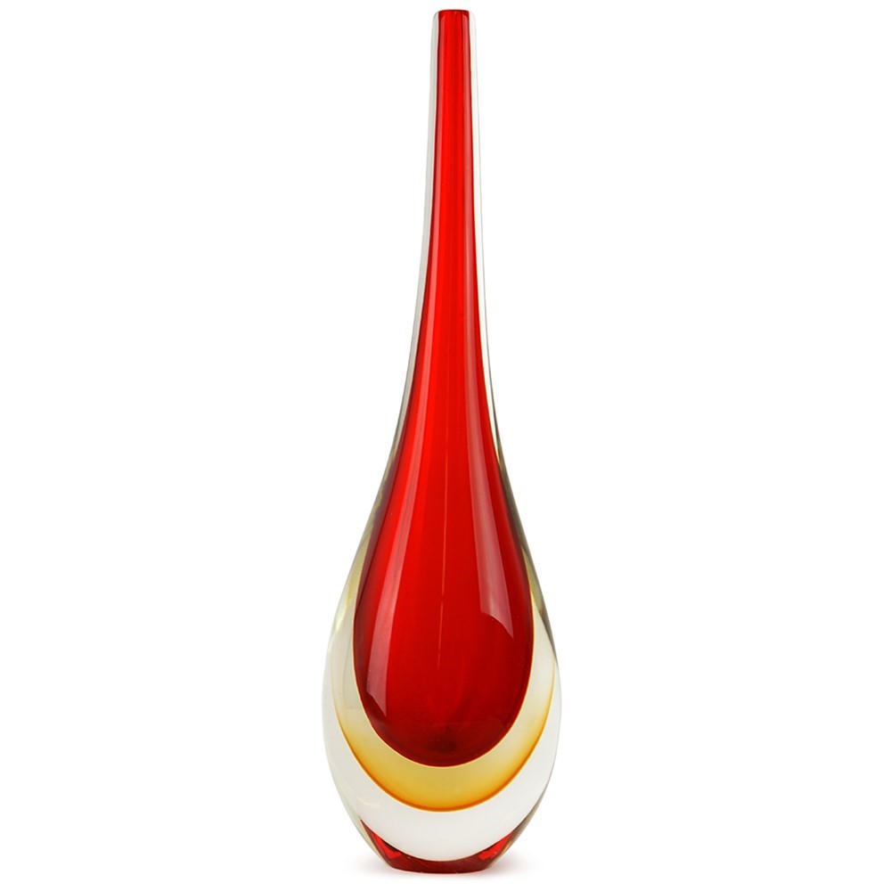 Halo Skinny Vase - Red/Amber 26731A