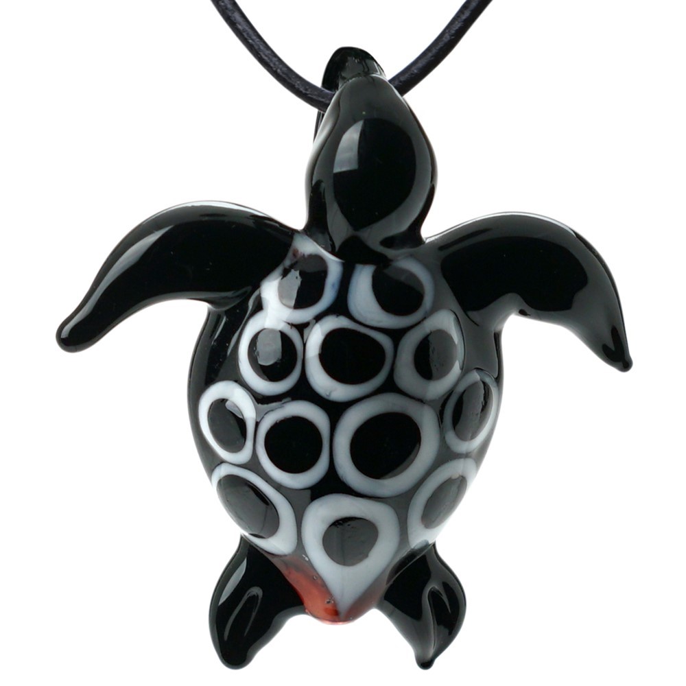 Sea Turtle Pendant - Black/White 83404BW