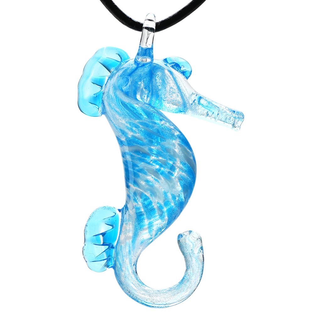 Seahorse Pendant - Aqua Glow 83402AQ