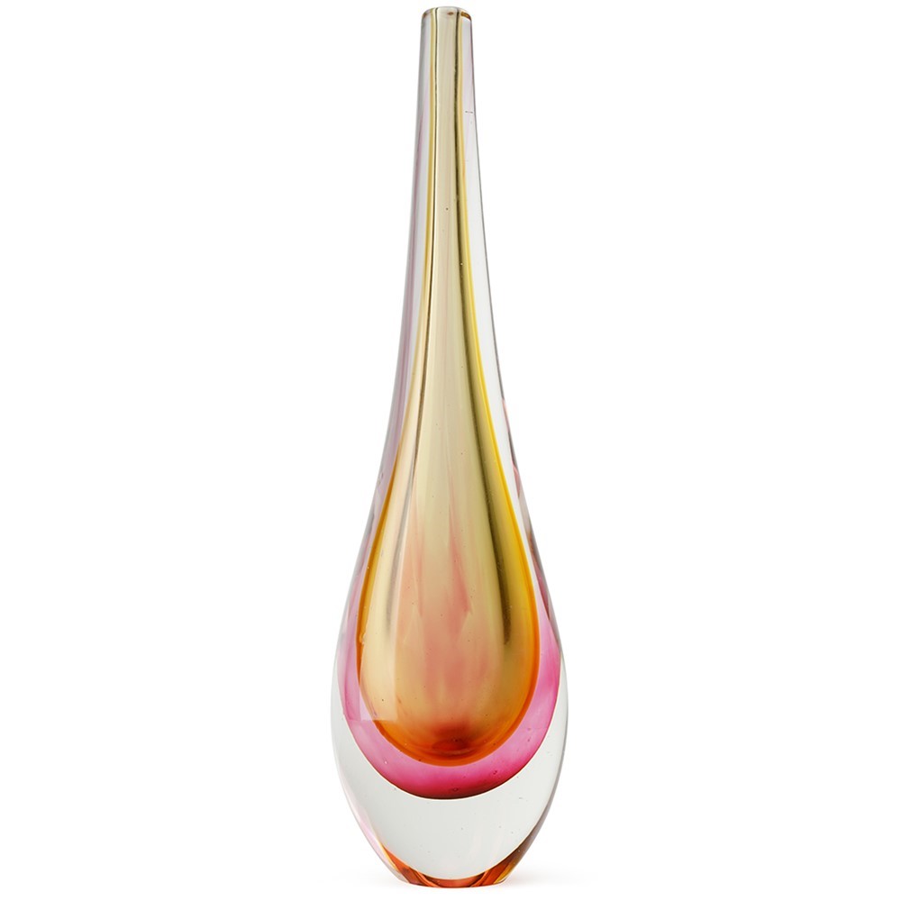 Halo Skinny Vase - Amber/Rose 26735A