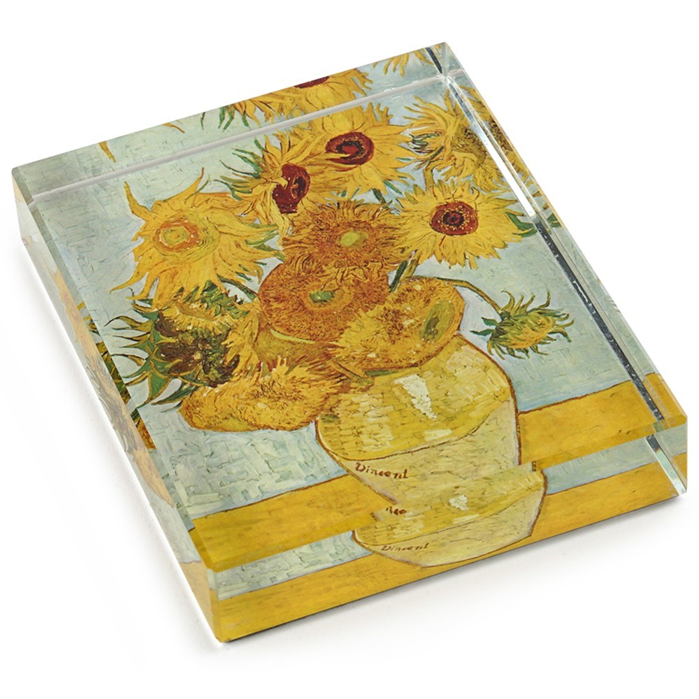 DeskPop Crystal Paperweight - Sunflowers 51104SUN