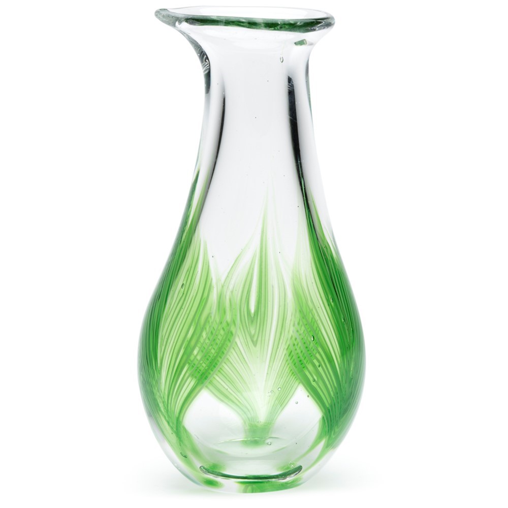 Glass Bud Vase - Palm Leaf 26722C