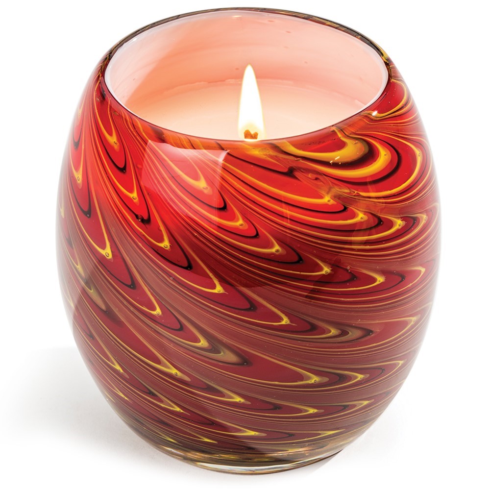 Glisten + Glass Candle Feather 28209FT-CL