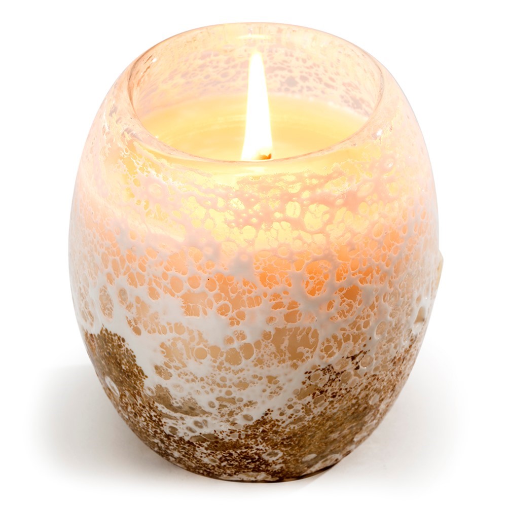 Glisten + Glass Candle White Sandstone 28211W-CL