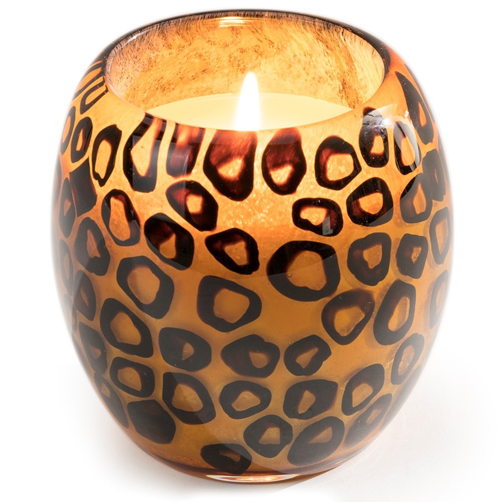 Glisten + Glass Candle Leopard 28205LP-CL