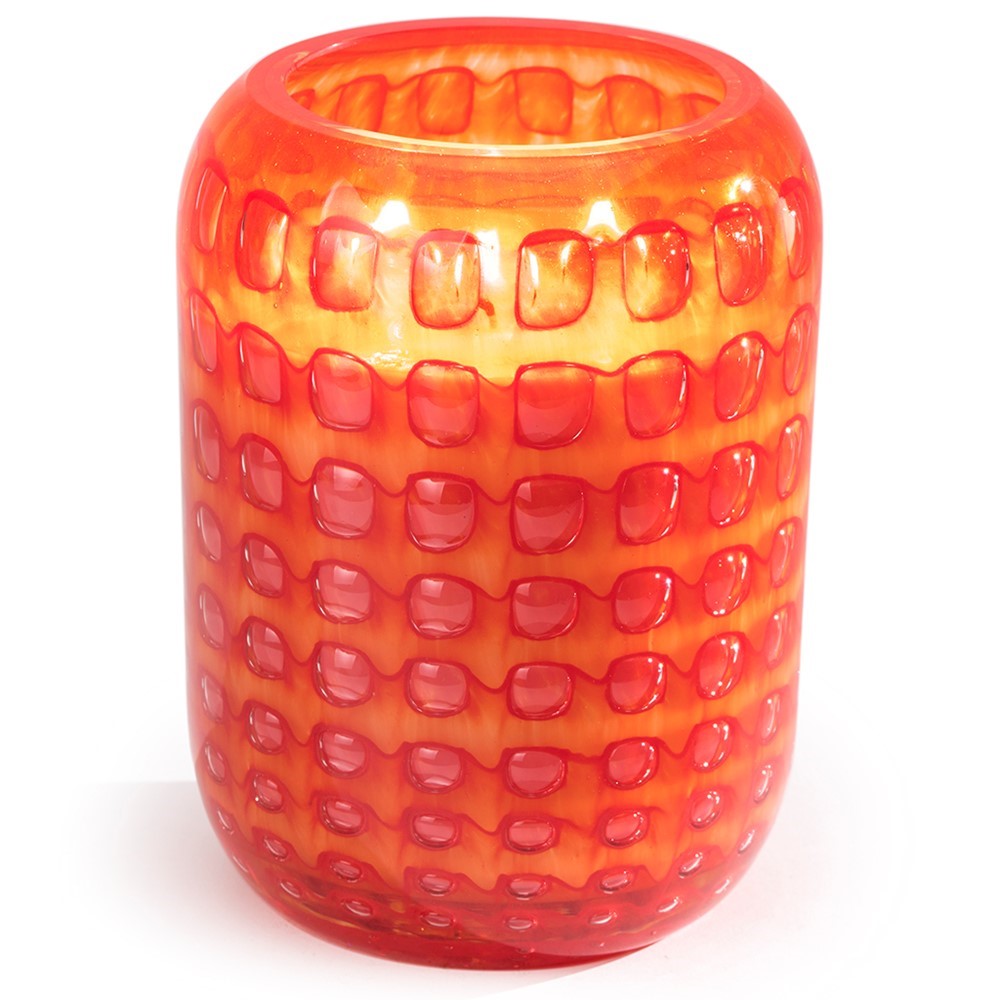 Glisten+Glass Cubic Beehive, Coral - Blood Orange 503005A-CL