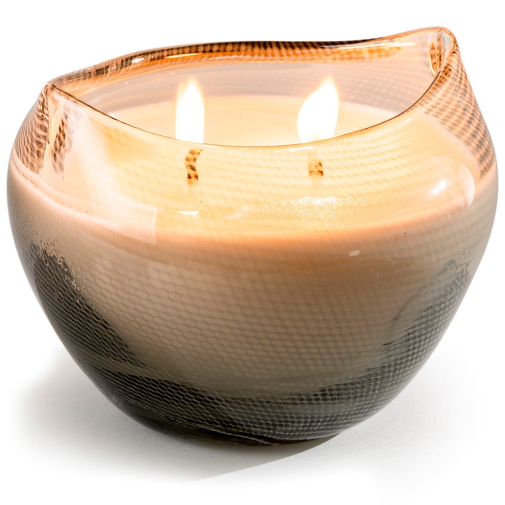 Glisten+Glass 2-Wick Candle - Gallo, Grey - Slate 505011A-CL