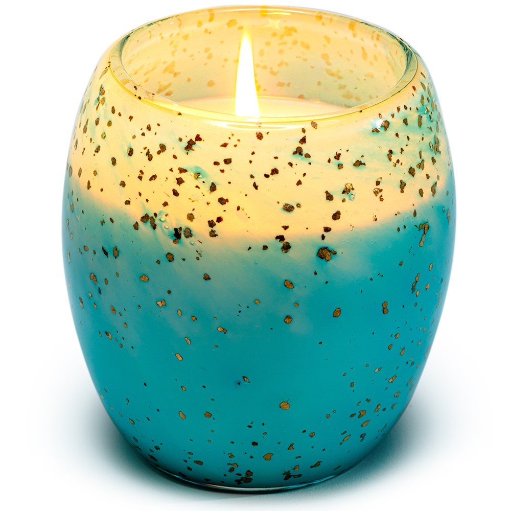 Glisten + Glass Candle - Baby Blue Gold 28215B-CL