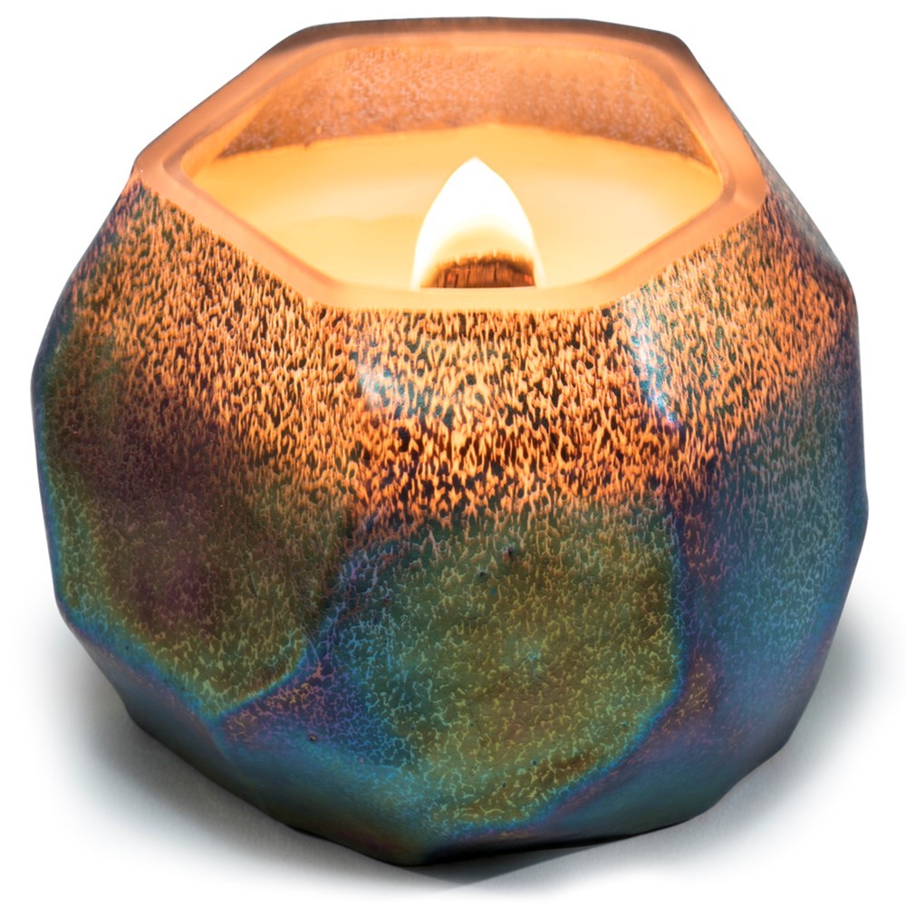 Glisten + Glass Candle - Geometrix Supernova 28301SV-CL