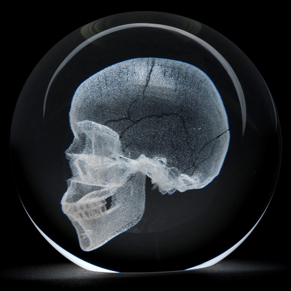 Crystal Paperweight - Human Skull 51409SK